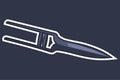 Indian famous weapon katar sword icon vector illustration. Royalty Free Stock Photo