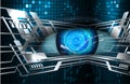 Eye cyber circuit future technology concept background Royalty Free Stock Photo