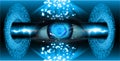 Eye cyber circuit future technology concept background Royalty Free Stock Photo