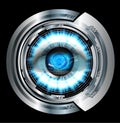 Eye cyber circuit future technology concept background Royalty Free Stock Photo