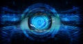 Eye cyber circuit future technology concept background Royalty Free Stock Photo
