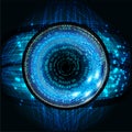 Eye cyber circuit future technology concept background Abstract future technology background Hi-tech Royalty Free Stock Photo