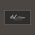 Initial Letter TD Logo - Handwritten Signature Style Logo