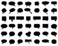 Black bubble speech set Royalty Free Stock Photo