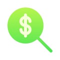 Money Analysis Icon Gradient Style Icon Royalty Free Stock Photo