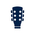 Acoustic guitar icon logo vector design illustration, isolated on white background. Royalty Free Stock Photo