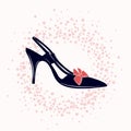 Retro shoe fashion logo. Stylish sandal.