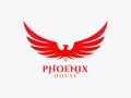 Phoenix House Logo Elegant stylized phoenix and a house. this logo is very suitable for real estate, construction logos.