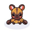 Cute wild dog cartoon leaping