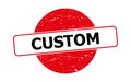 Custom stamp on white Royalty Free Stock Photo