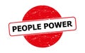 People power stamp on white
