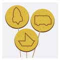 Vector illustrations Dalgona Candy ,Honeycomb Toffee, Sponge Candy, Cinder Toffee, Angel Food