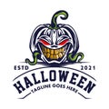 Logo Halloween pumpkin smile for entertainment global good any for industry