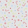 Christmas candy cane seamless pattern. Vector illustration. Royalty Free Stock Photo