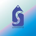 Logo longroad stay happy Royalty Free Stock Photo