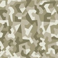 Camouflage seamless geometric pattern. Modern abstract background with polygonal military ornament. Vector Royalty Free Stock Photo