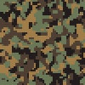 Digital camouflage seamless pattern. Modern military ornament for fabric and fashion textile print. Urban vector camo Royalty Free Stock Photo