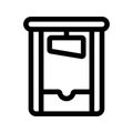 Guillotine Outline Style Icon. Halloween Themed Icon