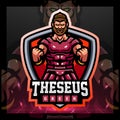 Theseus greek mascot. esport logo design