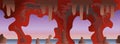 2D Cave Side Scrolling Game Background