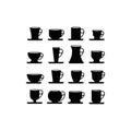 Set glass includes icons flat Royalty Free Stock Photo