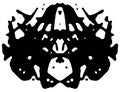 Rorschach inkblot test. Symmetrical abstract ink stains. Vector isolated on white background Royalty Free Stock Photo