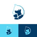 Cat dog and horse animal veterinary logo with variations Royalty Free Stock Photo