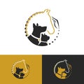 Cat, dog and horse animal pet logo Royalty Free Stock Photo