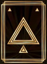 Poker card spades in style art deco, vector