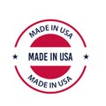 Made in USA badges. proud label stamp, American flag and national symbols, united states of America patriotic emblems set. us pro