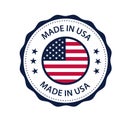 Made in USA badges. proud label stamp, American flag and national symbols, united states of America patriotic emblems set. us pro