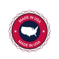 Made in USA badges. proud label stamp, American flag and national symbols, united states of America patriotic emblems set. us pro