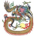 Chinese dragon a celestial Feng Shui animal. Vector