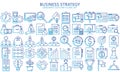 Business Strategy gradient Line Icons set Royalty Free Stock Photo