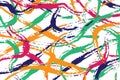 Abstract colorful paint brush strokes vector background Royalty Free Stock Photo