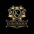 Luxury Logo template flourishes calligraphic elegant ornament lines.