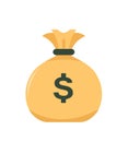 Money bag vector icon. moneybag flat simple cartoon illustration.