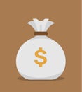 Money bag vector icon. moneybag flat simple cartoon illustration.