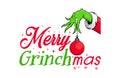 Grinch Hands With Christmas Ornament Royalty Free Stock Photo