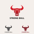 Modern Strong Bull Head Illustration Logo Vector Design Concept Royalty Free Stock Photo