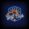 Golf Club Neon Signs Style Text Vector Royalty Free Stock Photo