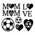 Mom Love Football Set Sport Royalty Free Stock Photo