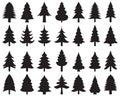 Christmas tree icons Royalty Free Stock Photo