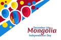 December 29, Independence Day of Mongolia vector illustration.