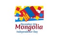 December 29, Independence Day of Mongolia vector illustration.