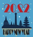 Happy new year in bali pictures Royalty Free Stock Photo
