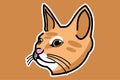Cute cat face. Vector illustration. s Royalty Free Stock Photo