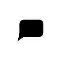 Chat bubble flat icon button design vector