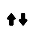 Up and down flat icon button design vector