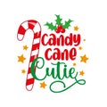 Candy cane cutie - Christmas decoartion with candy cane and mistletoe.